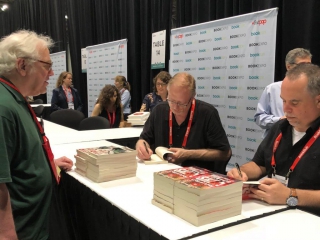 Tim Waggoner, Hunter Shea, Flame Tree Press author signing